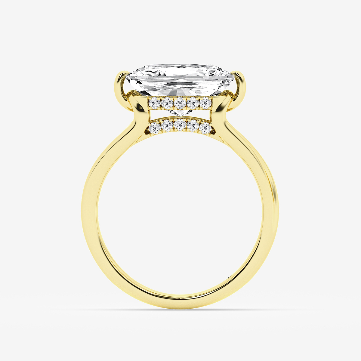 Additional Image 1 for  4 1/6 ctw Elongated Cushion Lab Grown Diamond Side Stone Engagement Ring